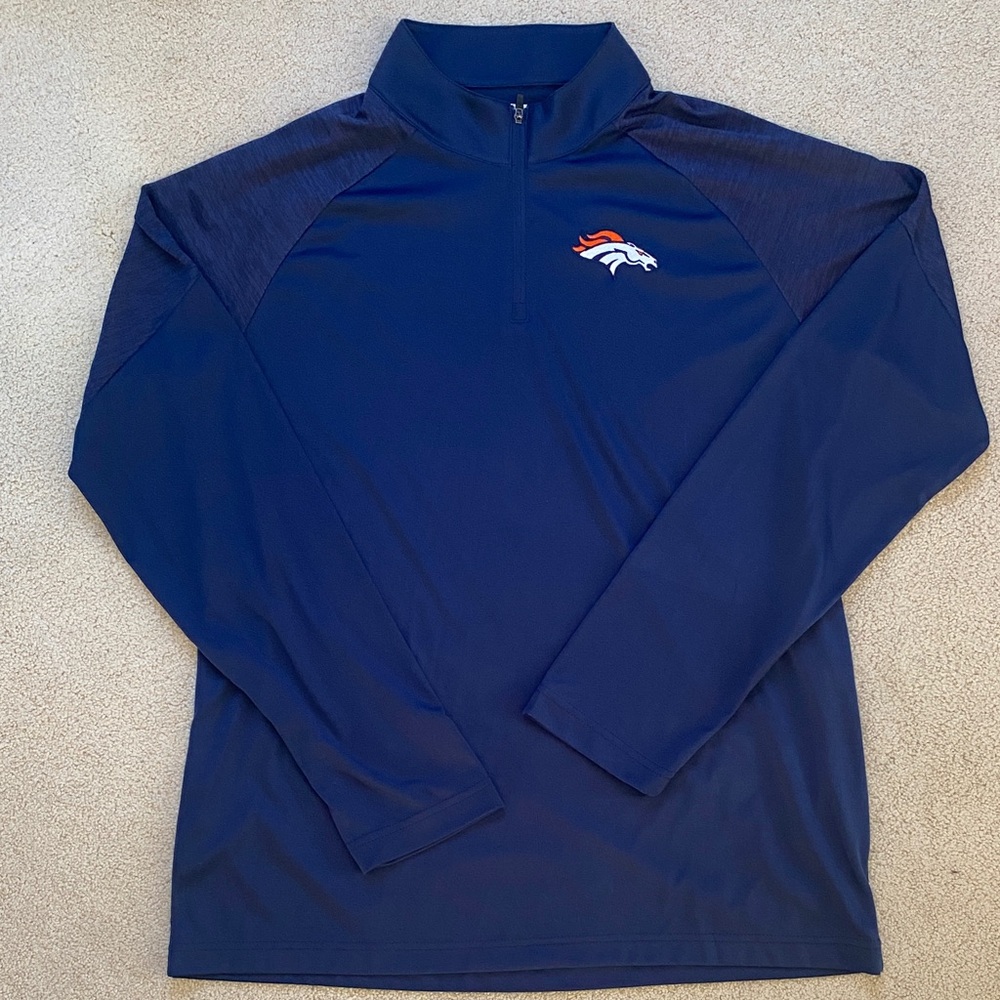 EUC! NFL Team Apparel Denver Broncos 3/4 Zip